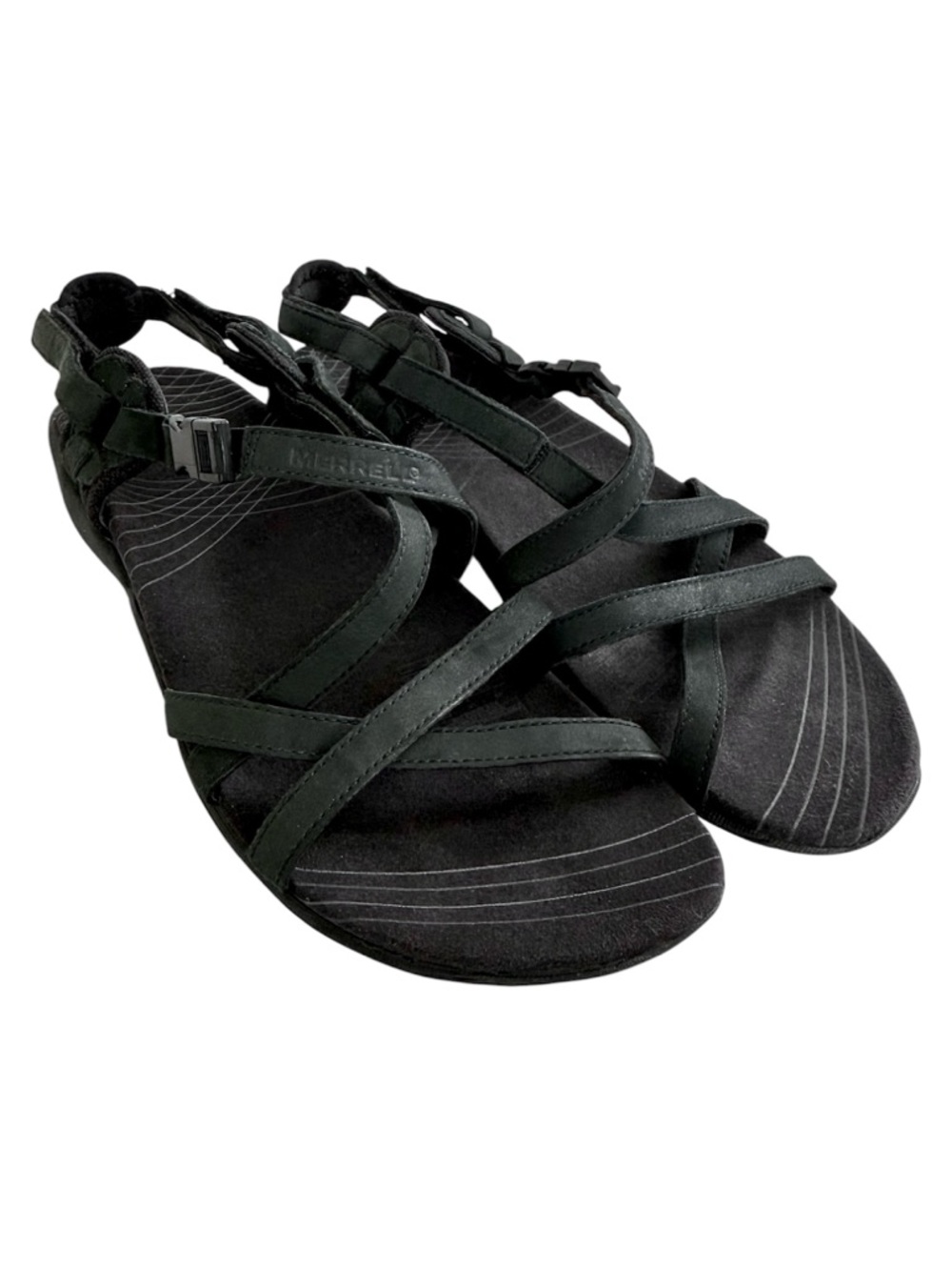 Merrell Agave Sandals New Women’s Size 7 Black Strappy Comfort Outdoor Sandals - Picture 3 of 7
